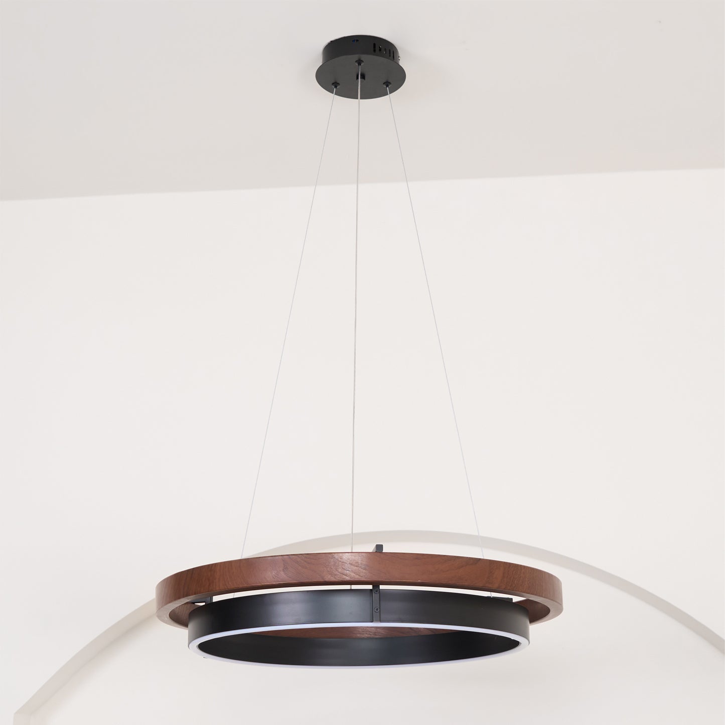 Modern Double Ring Design LED Chandelier for Living Room & Dining Area
