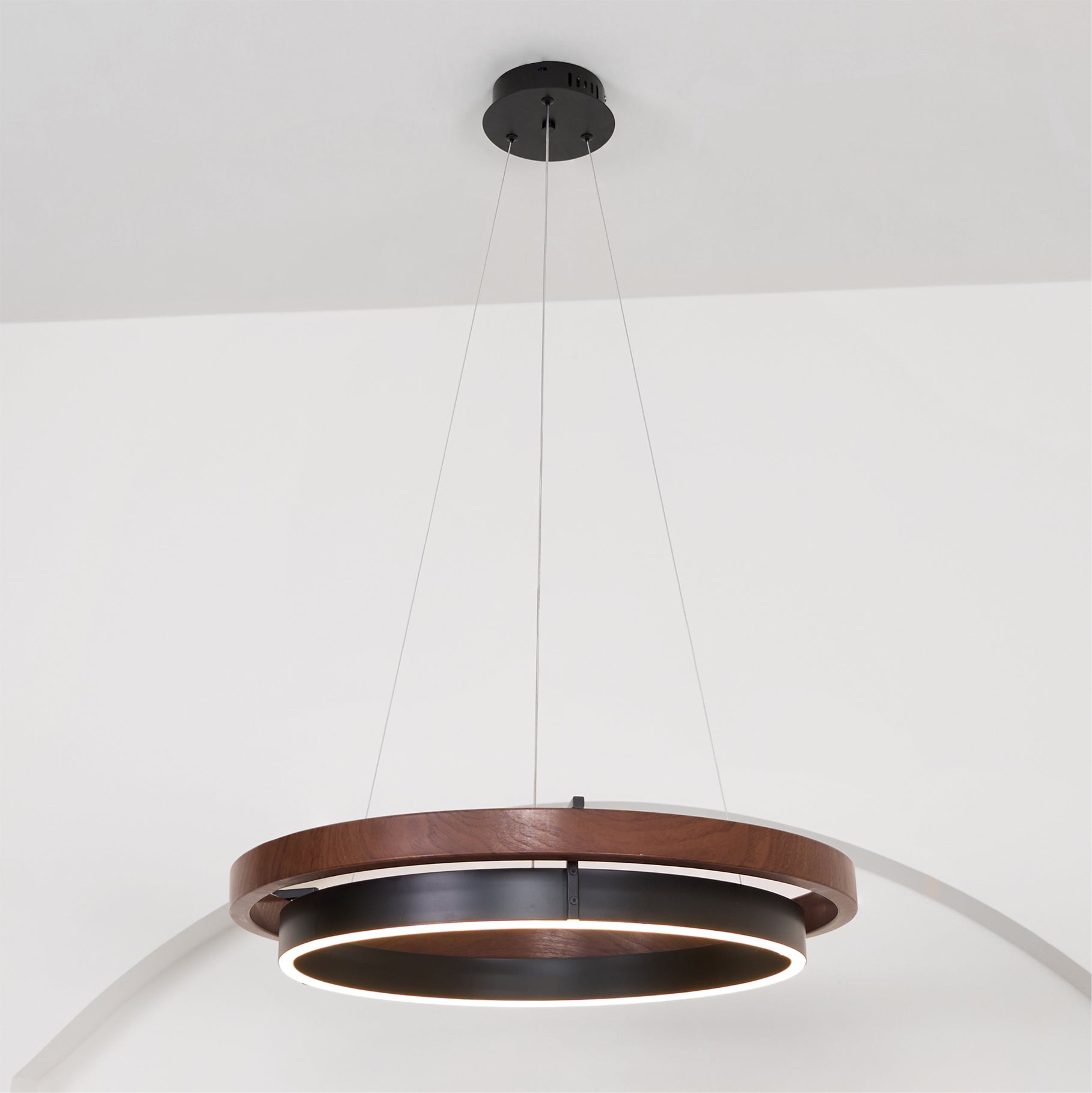 Modern Double Ring Design LED Chandelier for Living Room & Dining Area