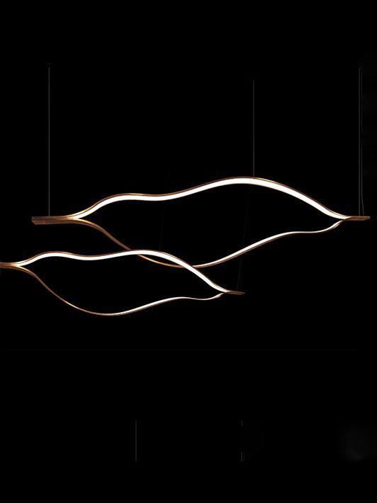 Organic wave pendant lamp