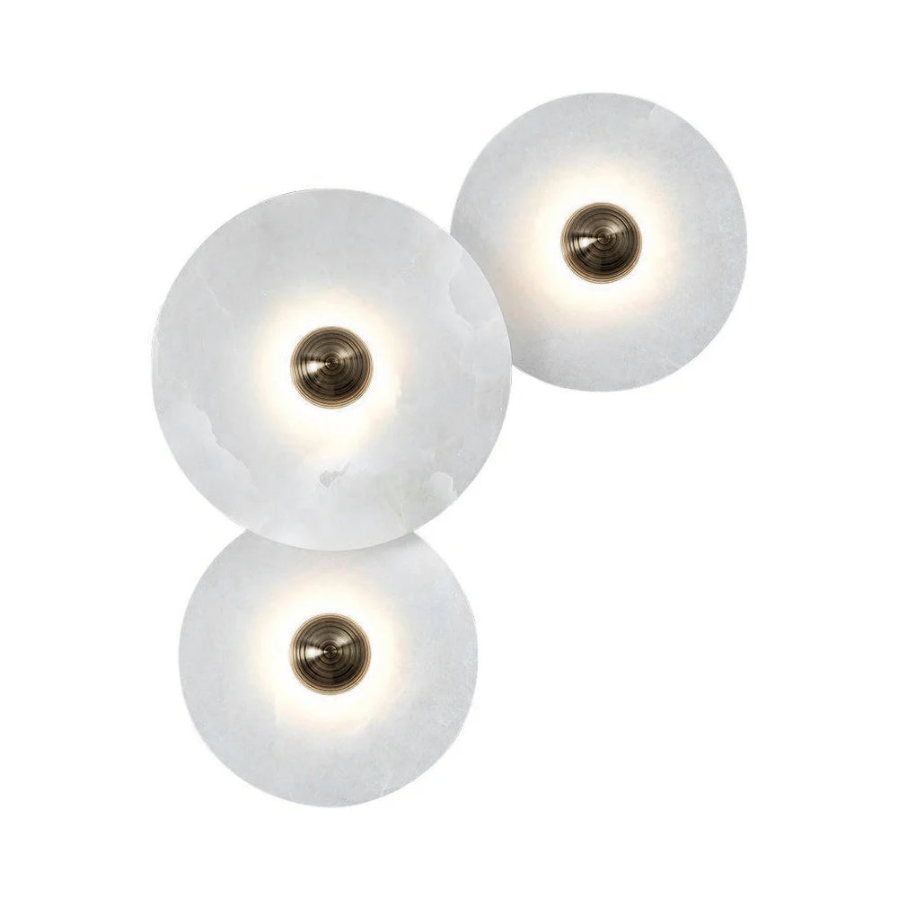 Alabaster LED Wall Light – Modern Round Flush Mount Fixture