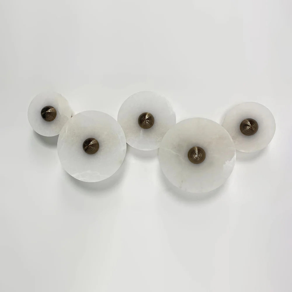 Alabaster LED Wall Light – Modern Round Flush Mount Fixture