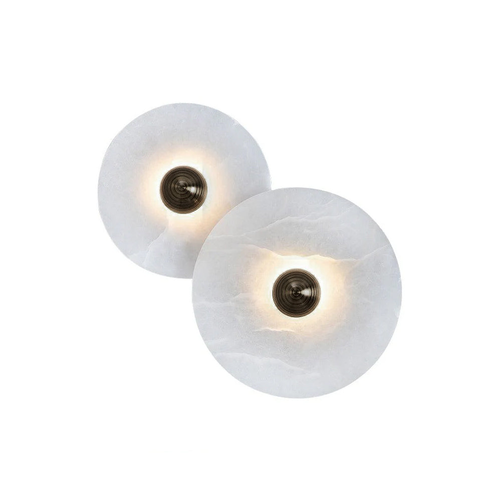 Alabaster LED Wall Light – Modern Round Flush Mount Fixture