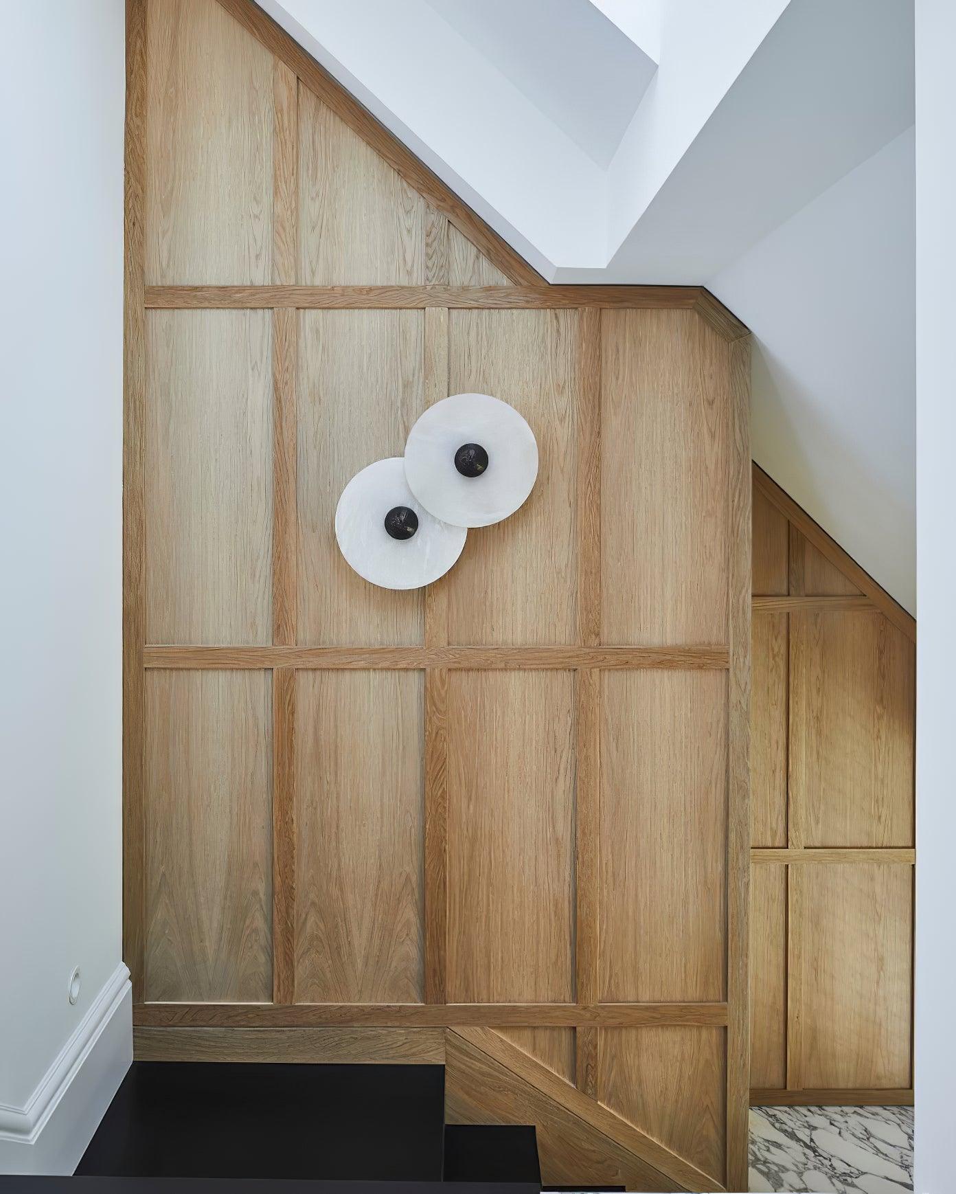 Alabaster LED Wall Light – Modern Round Flush Mount Fixture