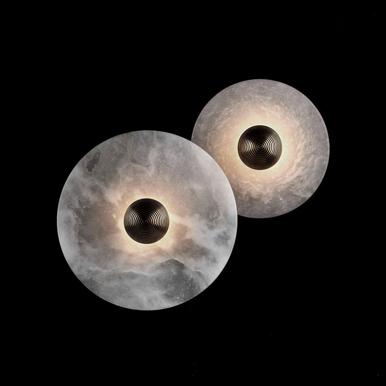 Alabaster LED Wall Light – Modern Round Flush Mount Fixture
