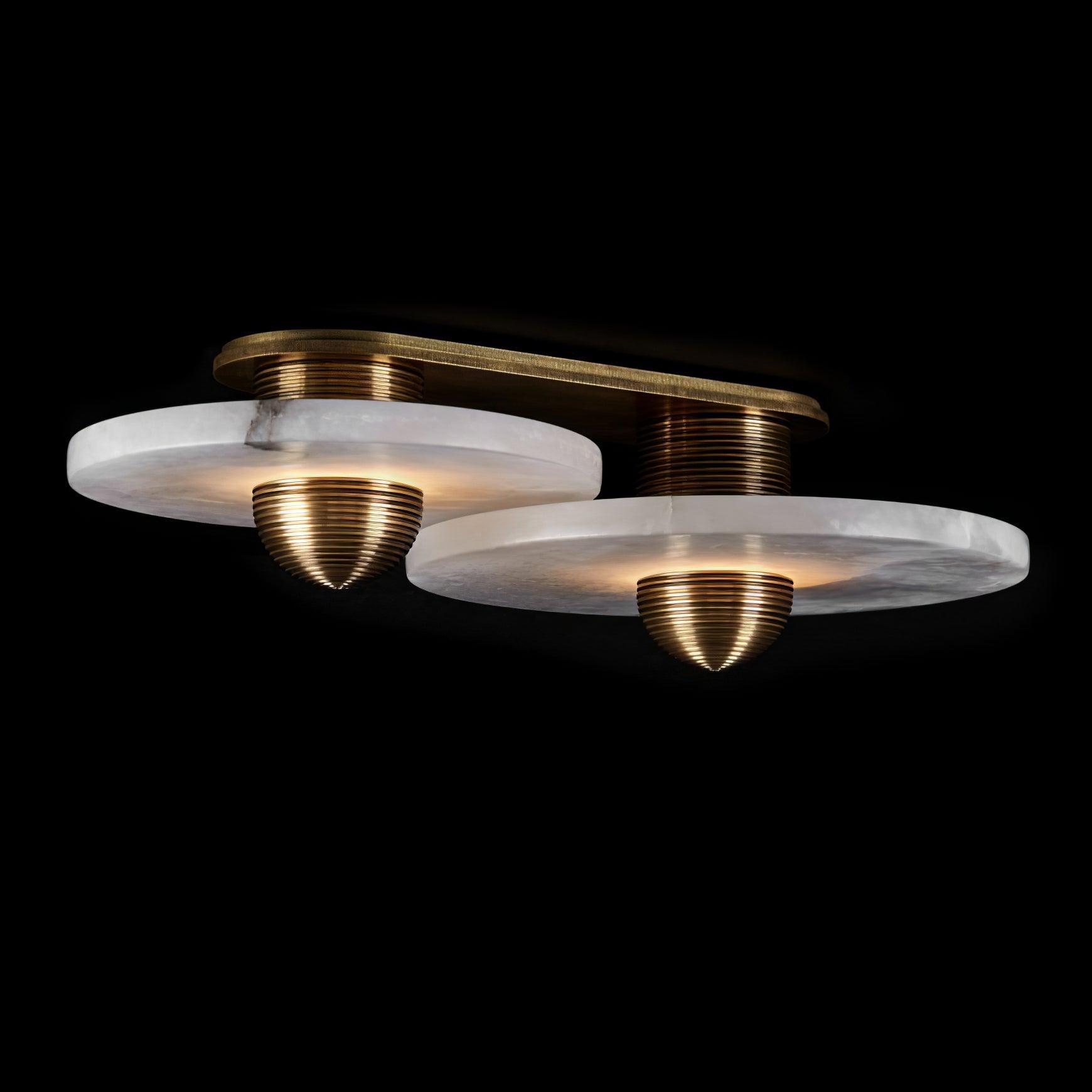 Alabaster LED Wall Light – Modern Round Flush Mount Fixture