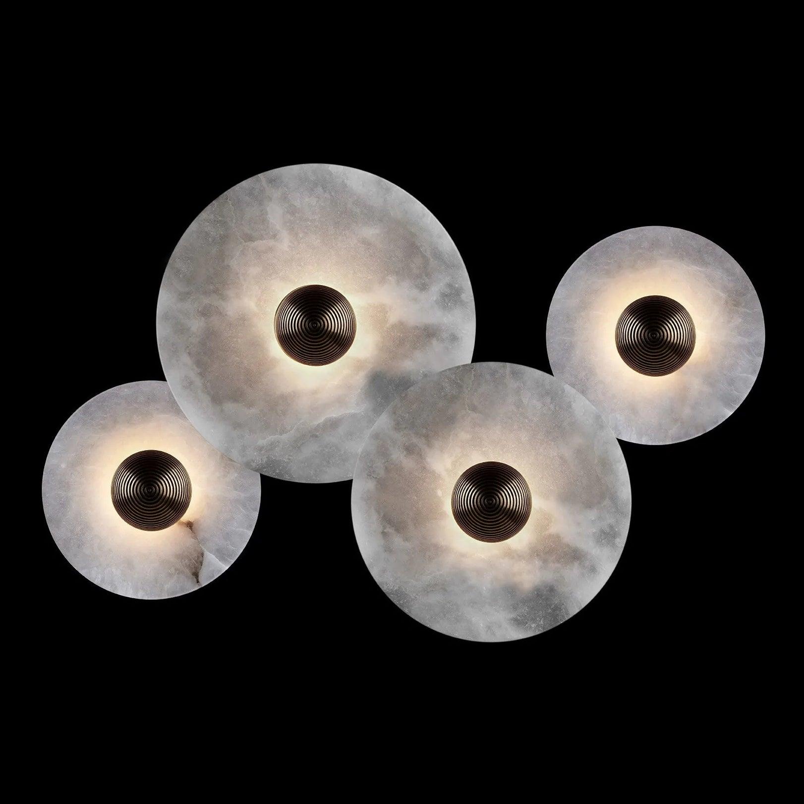 Alabaster LED Wall Light – Modern Round Flush Mount Fixture