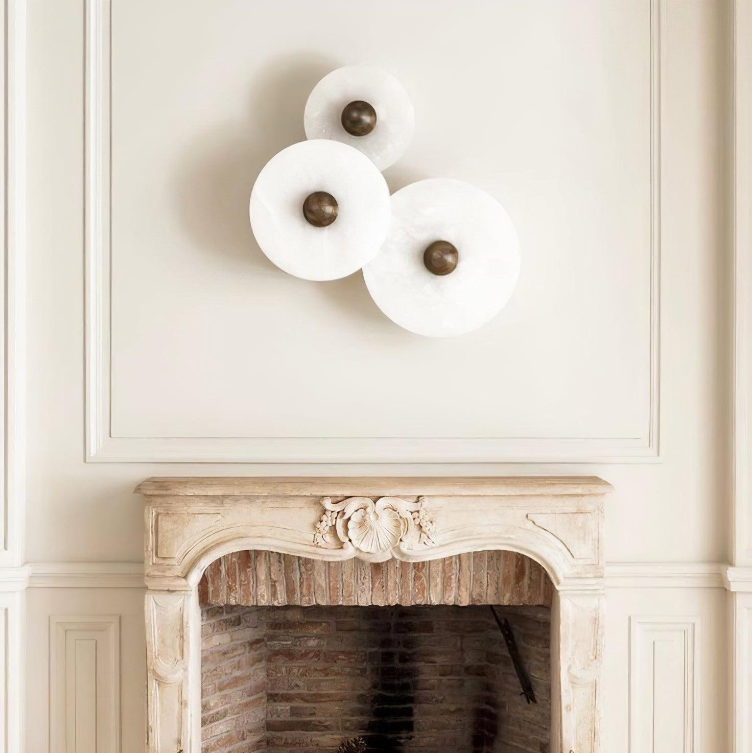 Alabaster LED Wall Light – Modern Round Flush Mount Fixture