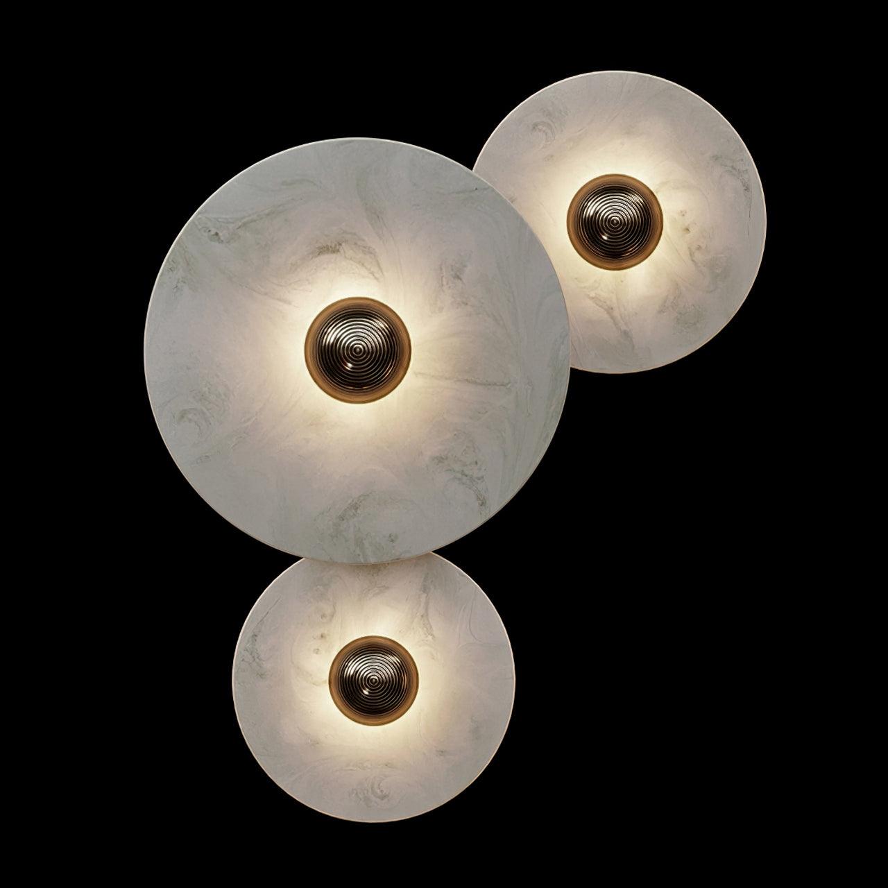 Alabaster LED Wall Light – Modern Round Flush Mount Fixture