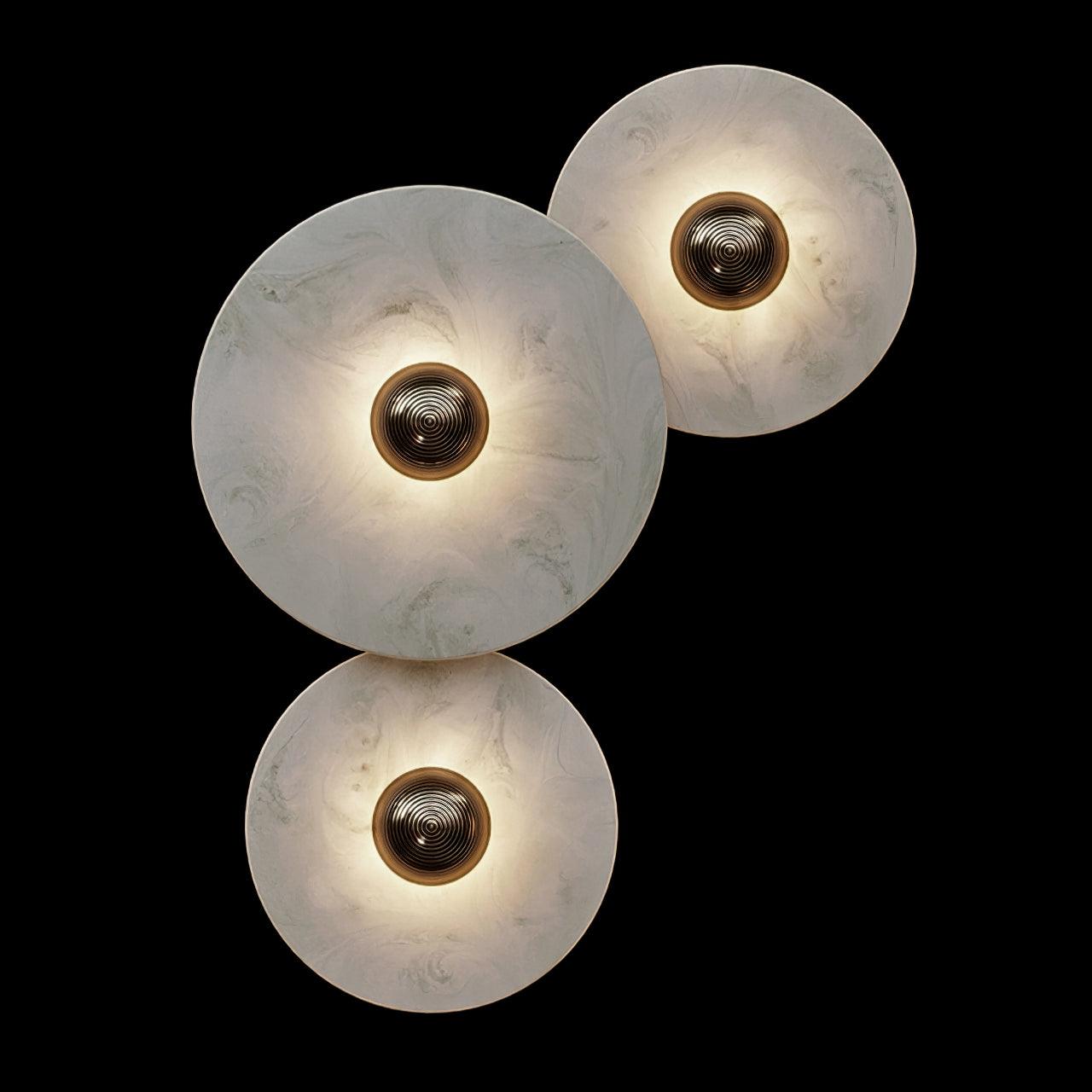 Alabaster LED Wall Light – Modern Round Flush Mount Fixture