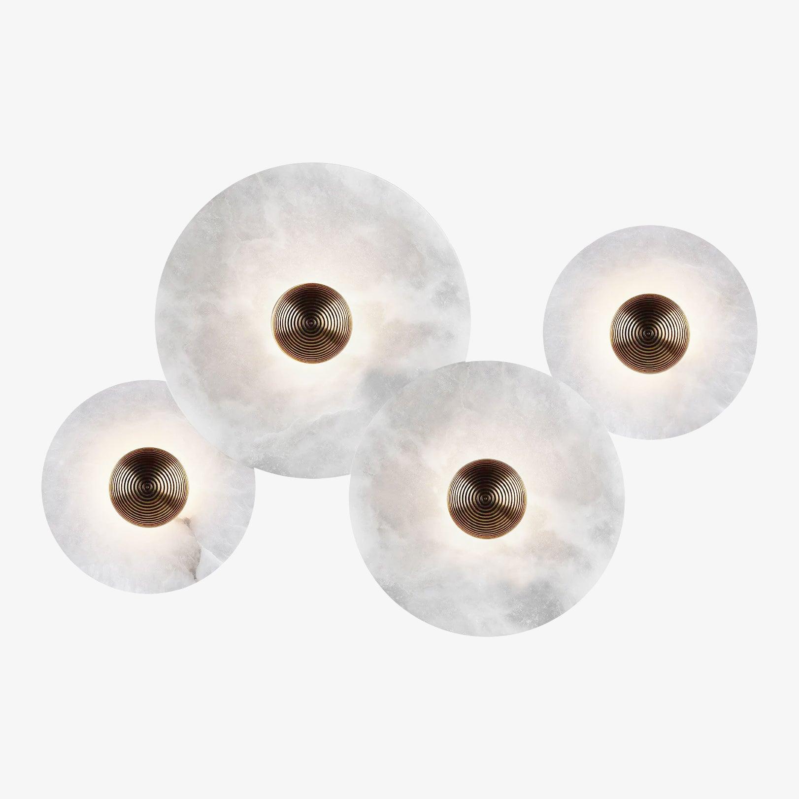 Alabaster LED Wall Light – Modern Round Flush Mount Fixture