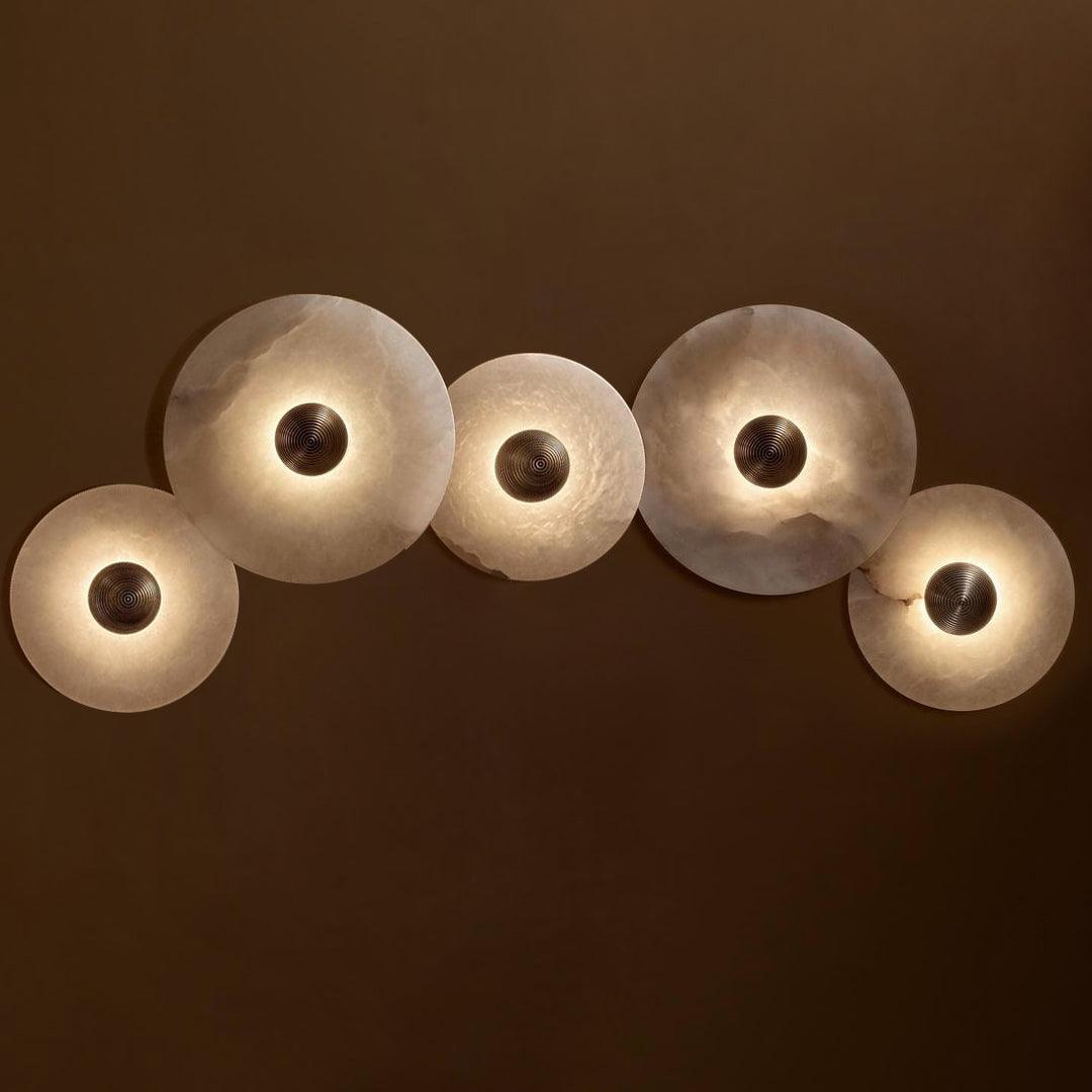 Alabaster LED Wall Light – Modern Round Flush Mount Fixture