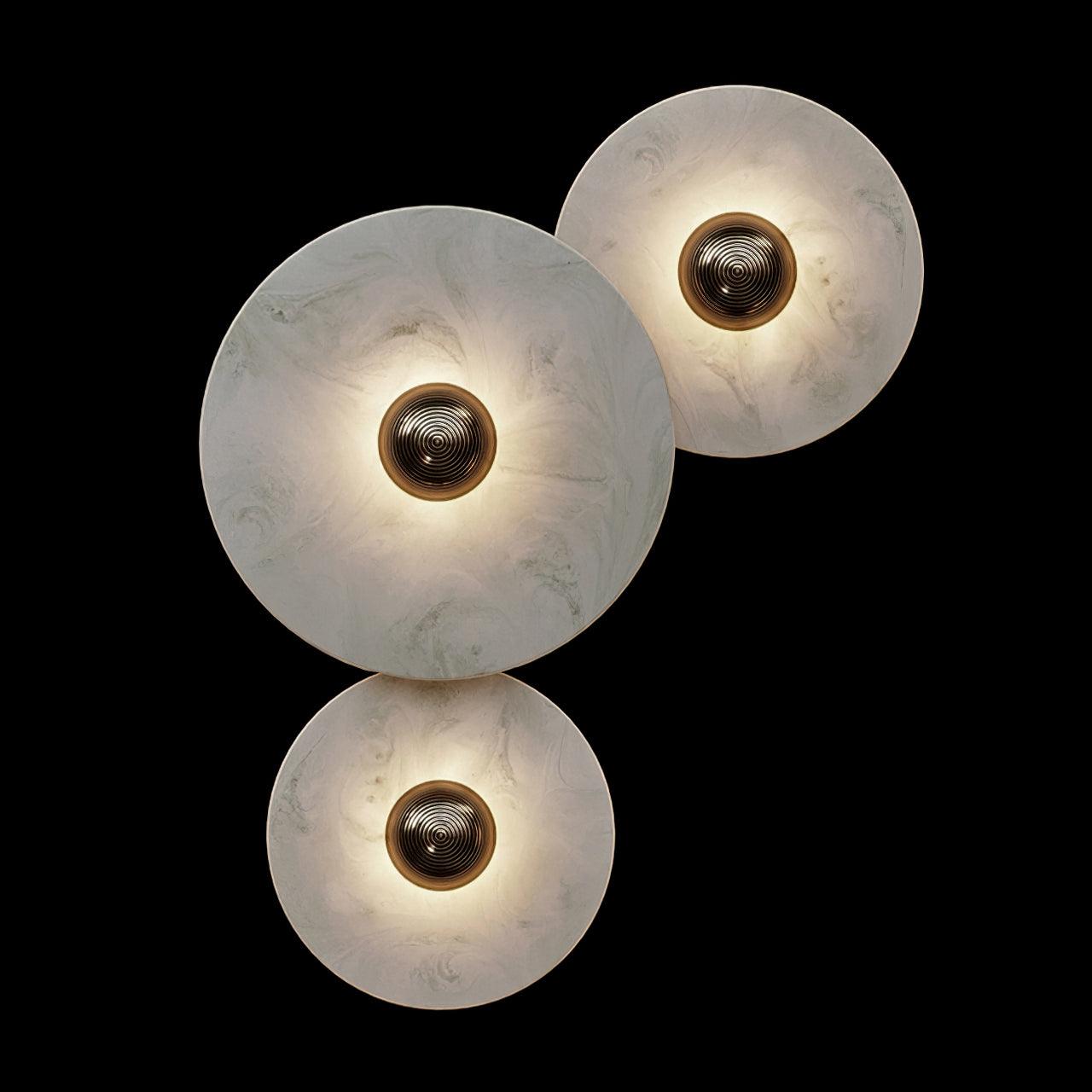 Alabaster LED Wall Light – Modern Round Flush Mount Fixture