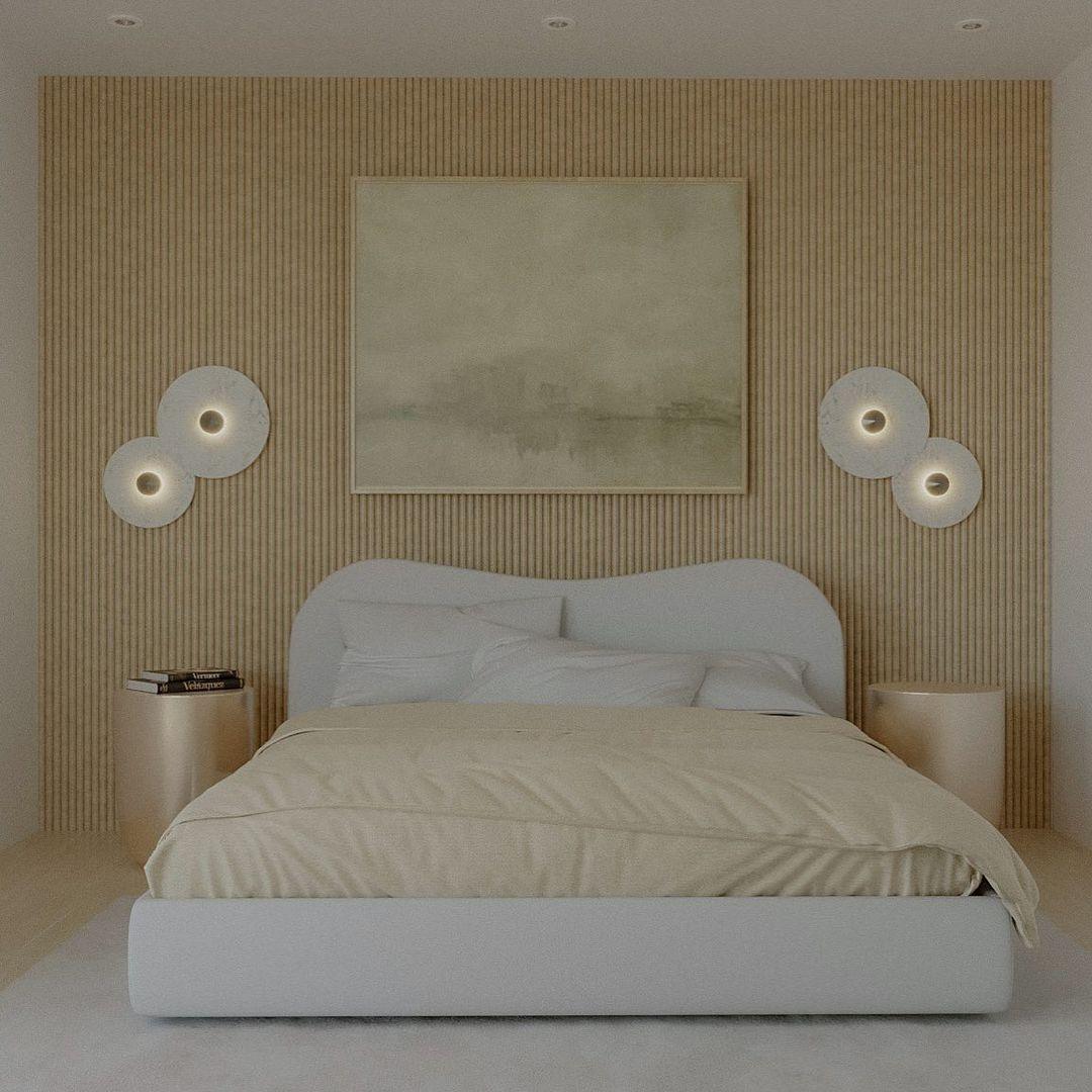 Alabaster LED Wall Light – Modern Round Flush Mount Fixture