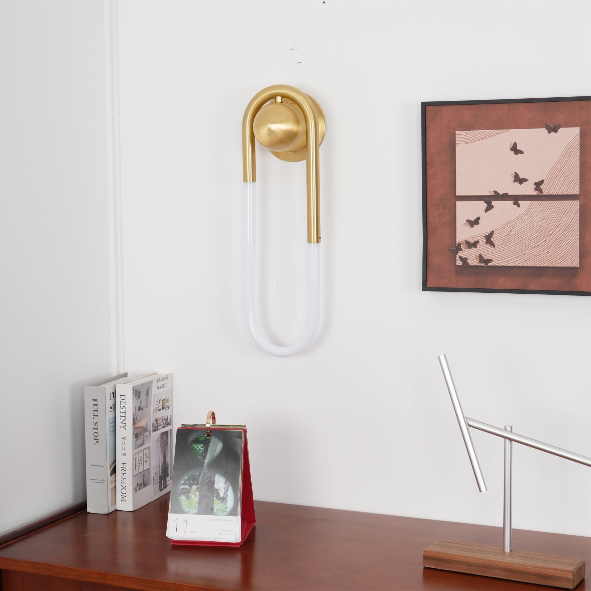 Modern LED Wall Light – Black Loop Design Indoor Fixture