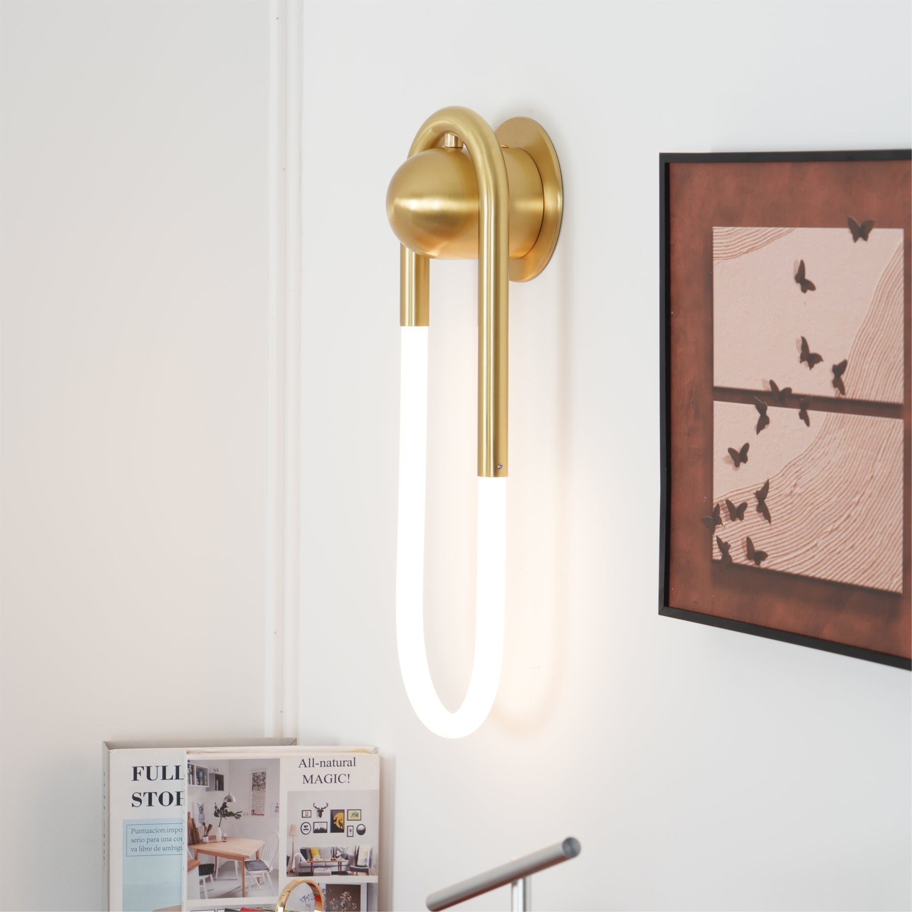 Modern LED Wall Light – Black Loop Design Indoor Fixture