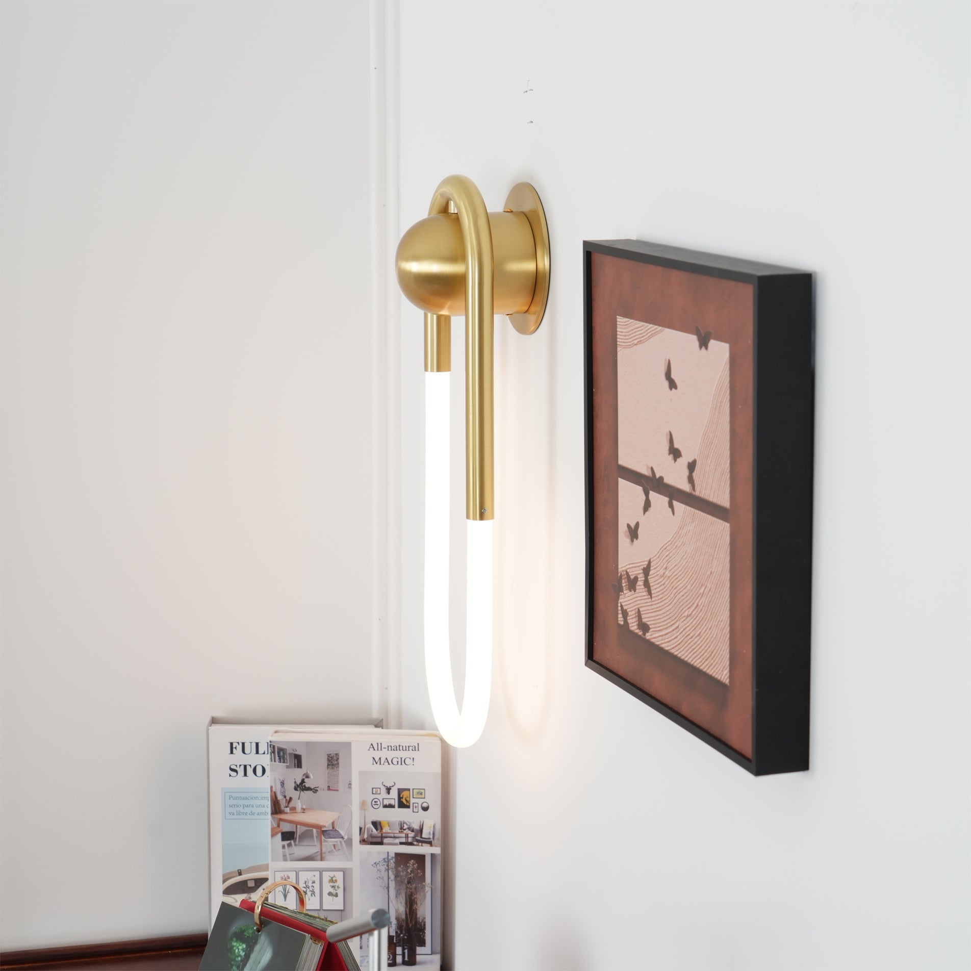 Modern LED Wall Light – Black Loop Design Indoor Fixture