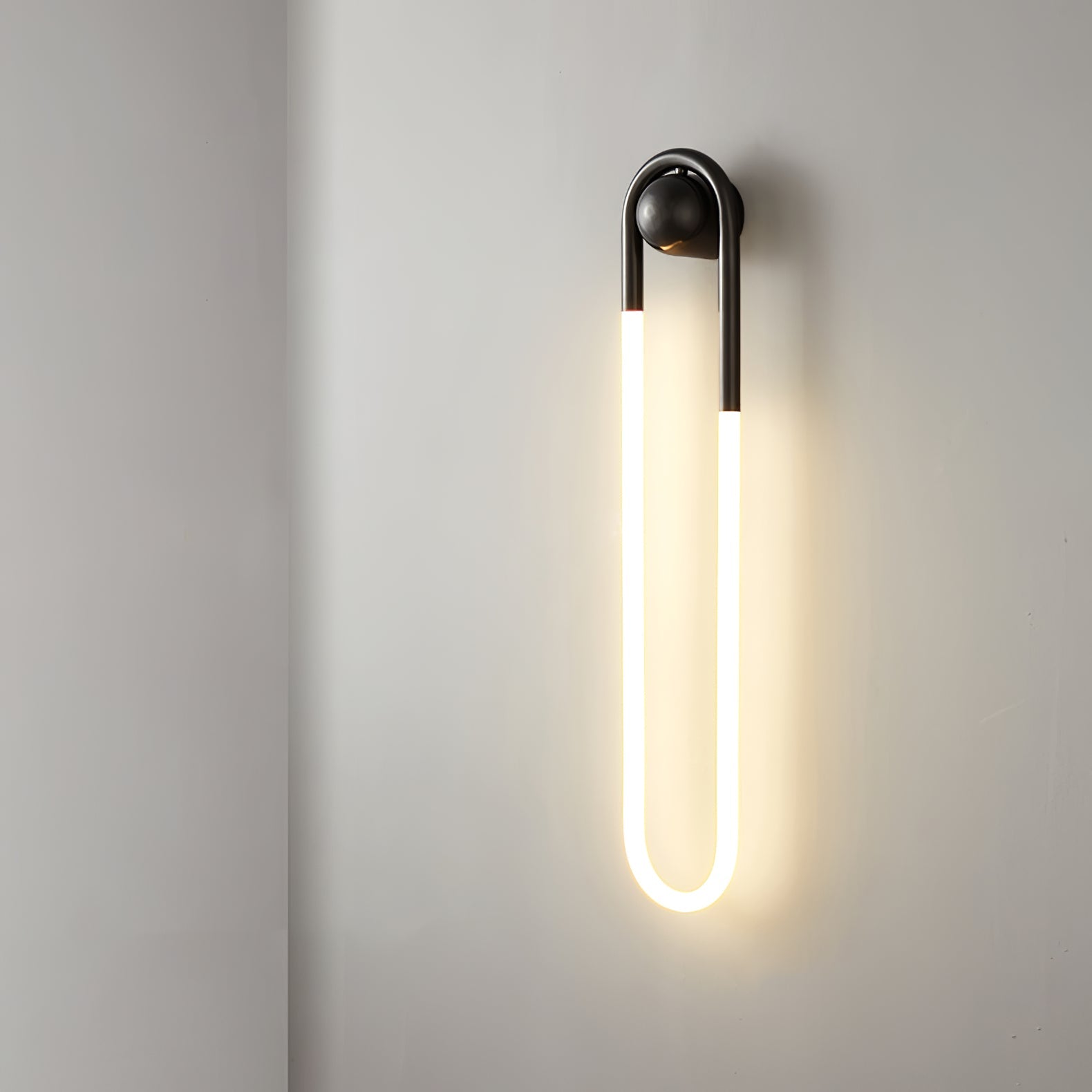 Modern LED Wall Light – Black Loop Design Indoor Fixture