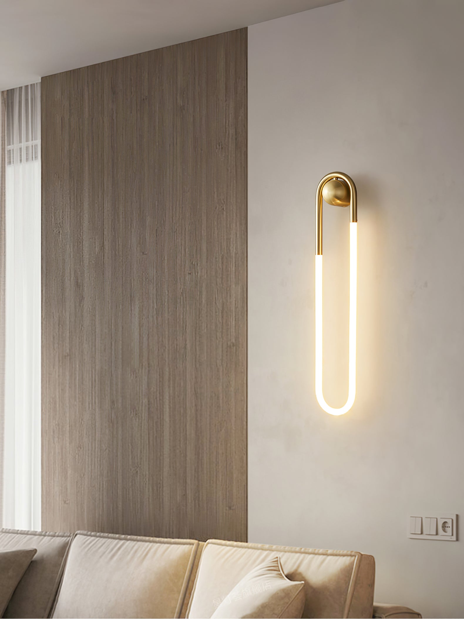 Modern LED Wall Light – Black Loop Design Indoor Fixture