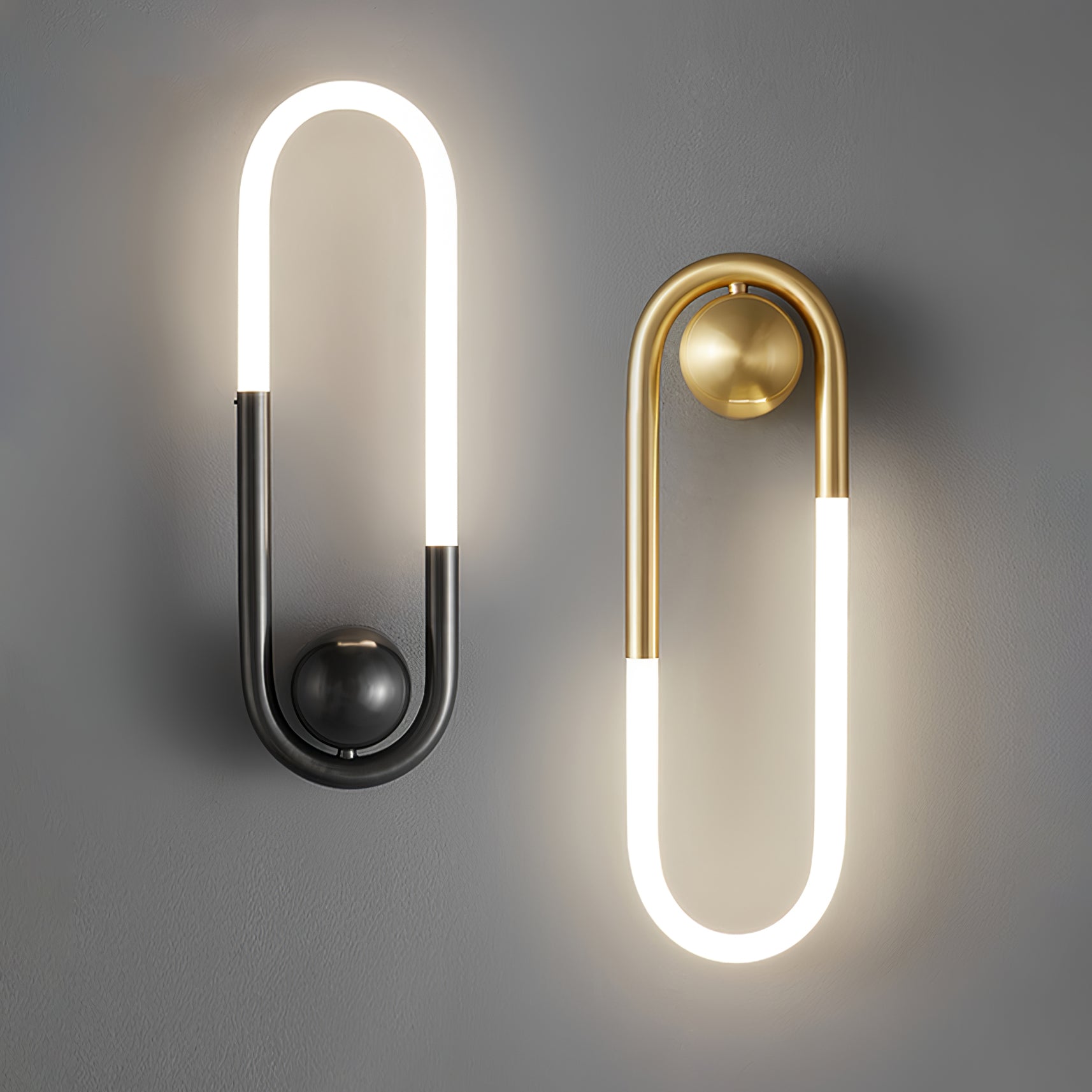 Modern LED Wall Light – Black Loop Design Indoor Fixture