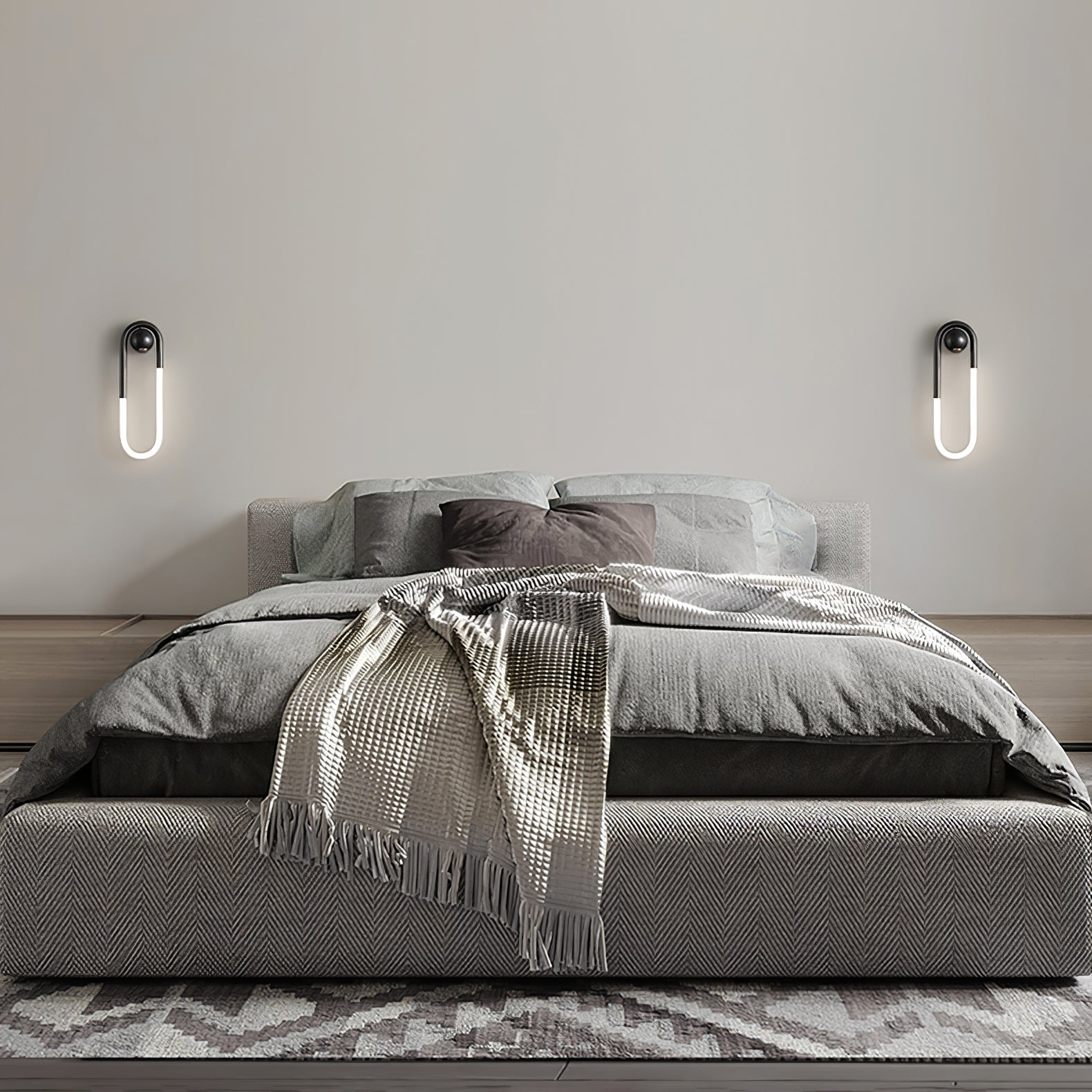 Modern LED Wall Light – Black Loop Design Indoor Fixture