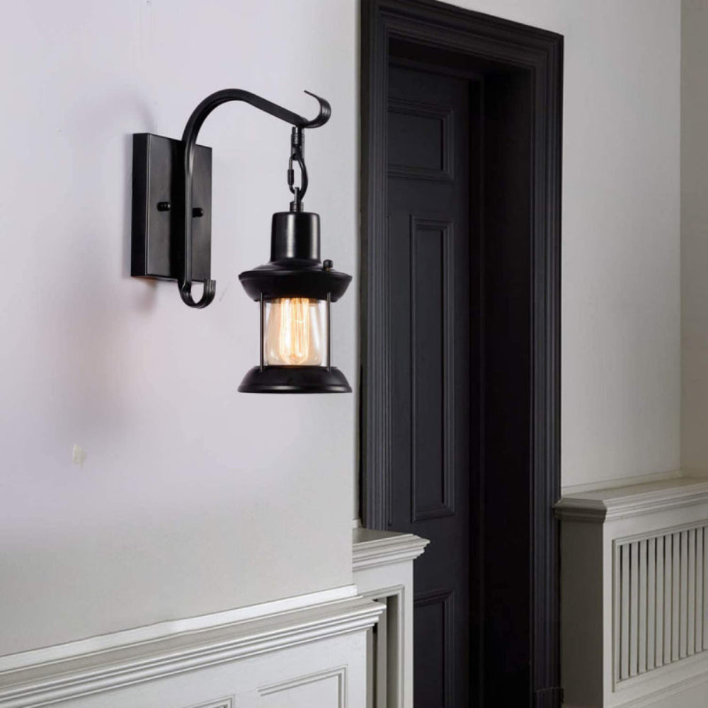 Industrial Farmhouse Vintage Mid-Century Retro Glass Wall Light