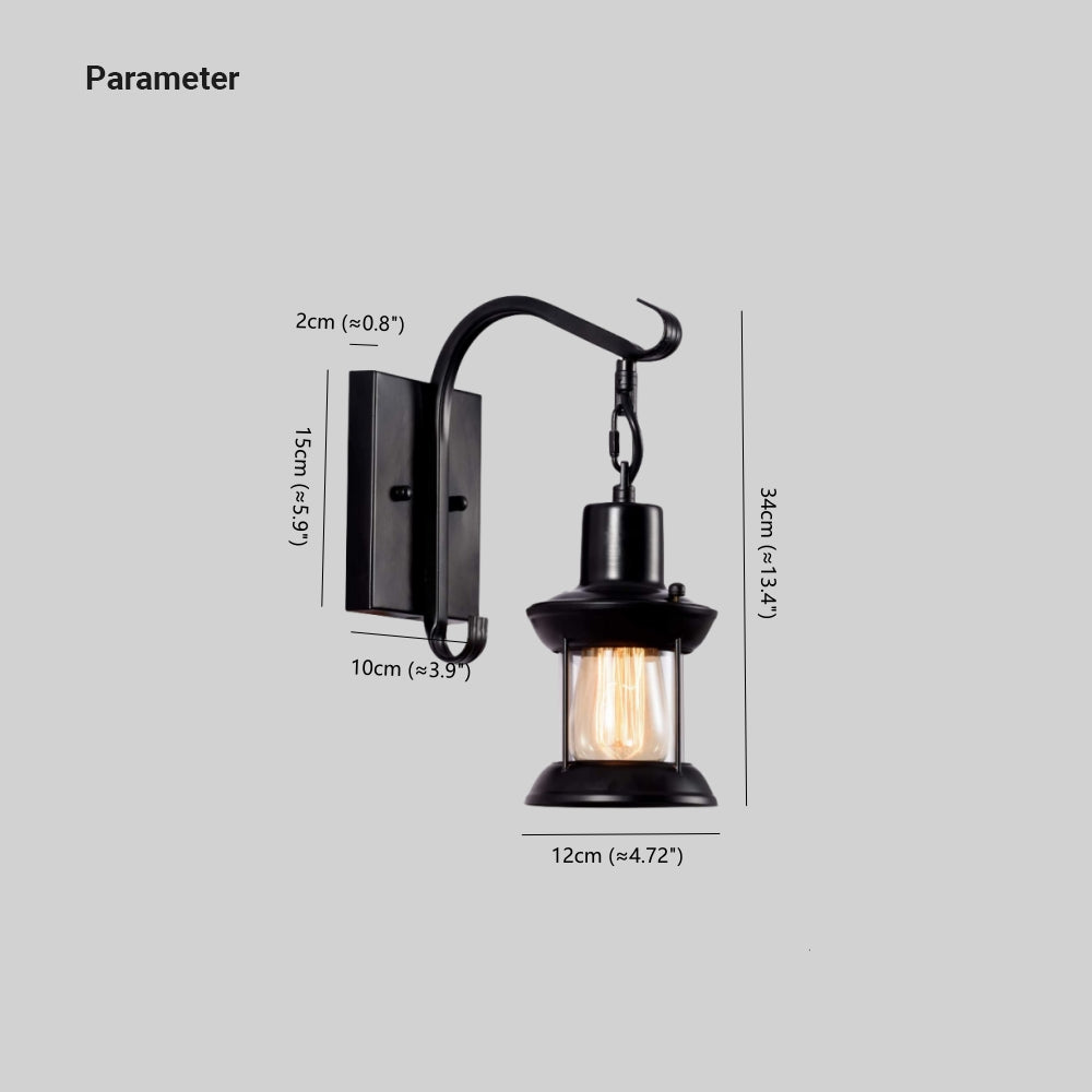 Industrial Farmhouse Vintage Mid-Century Retro Glass Wall Light