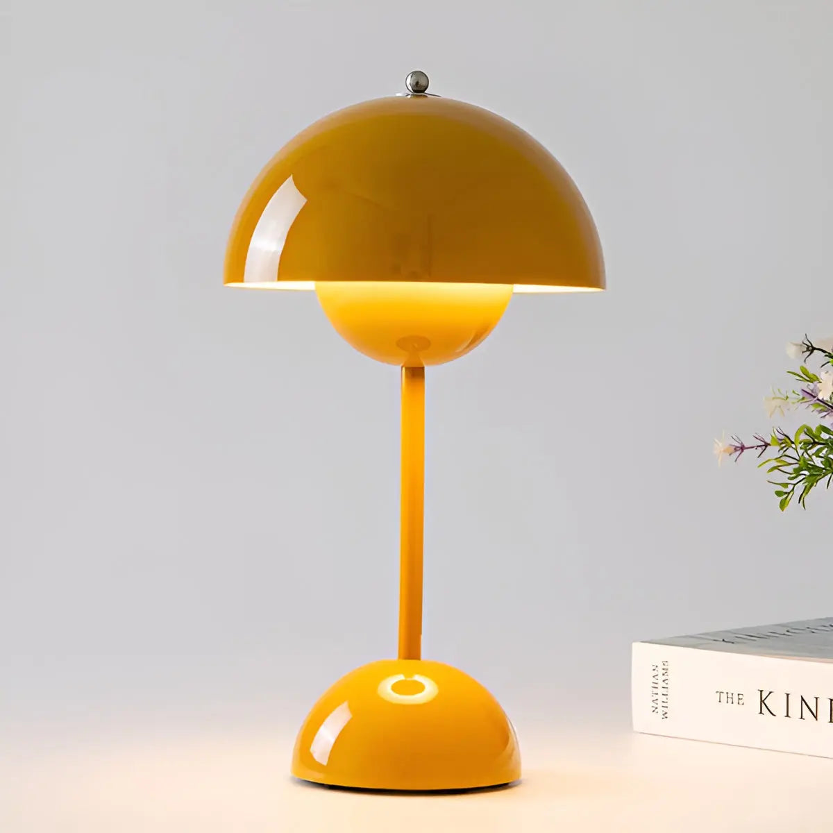 Bolora Portable Table Lamp with Semi-Circular Shade and Minimalist Design