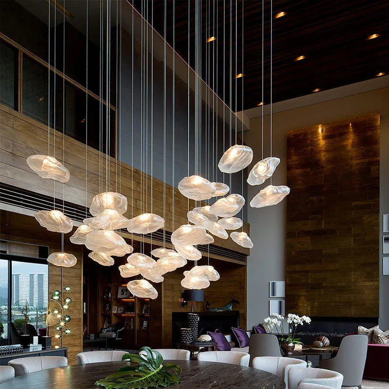 Nostalgia glow glass cloud pendant lamp