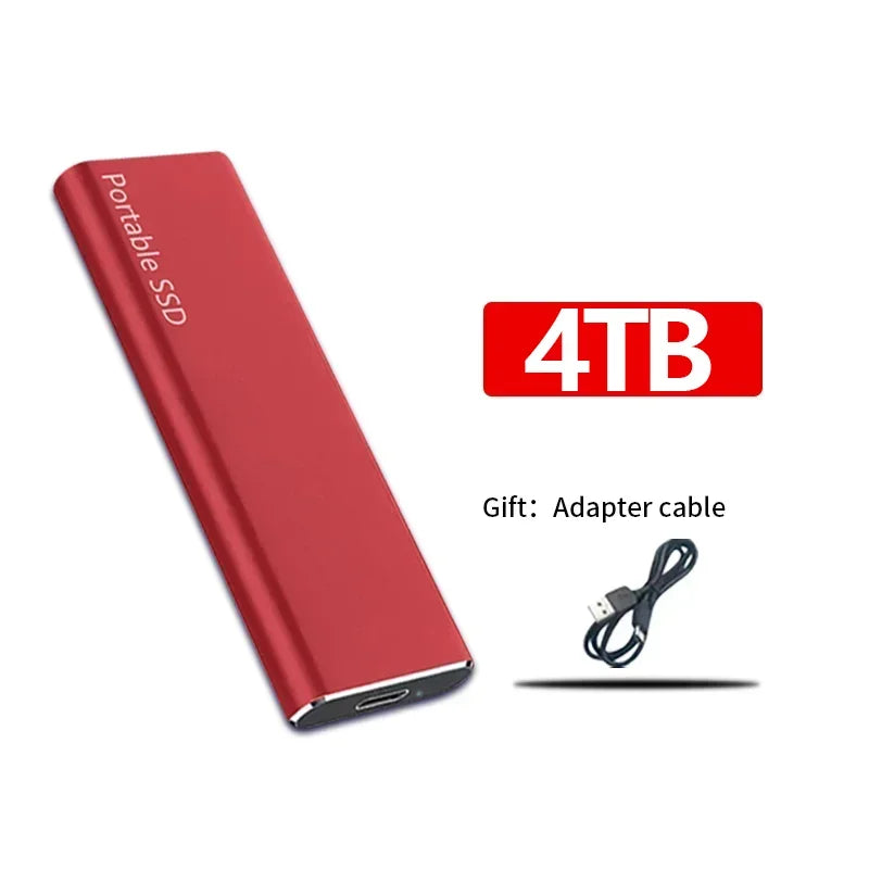 Fast External SSD Hard Drive Modern Compact Portable Storage