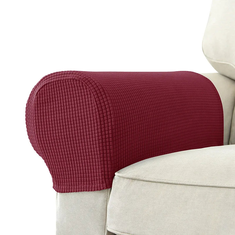 Stretch Armrest Covers Set of 2 Moisture-Resistant Quilted Sofa Protectors
