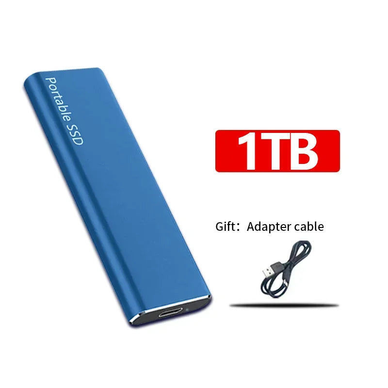 Fast External SSD Hard Drive Modern Compact Portable Storage