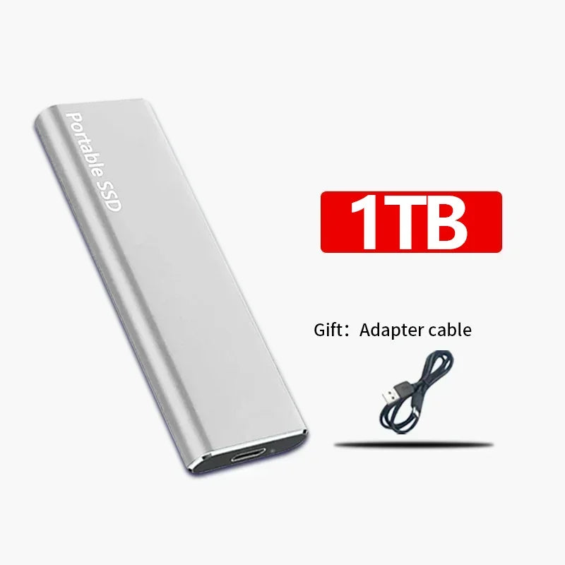 Fast External SSD Hard Drive Modern Compact Portable Storage