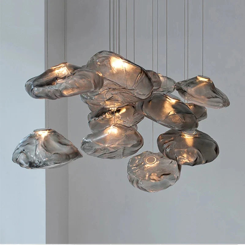 Nostalgia glow glass cloud pendant lamp