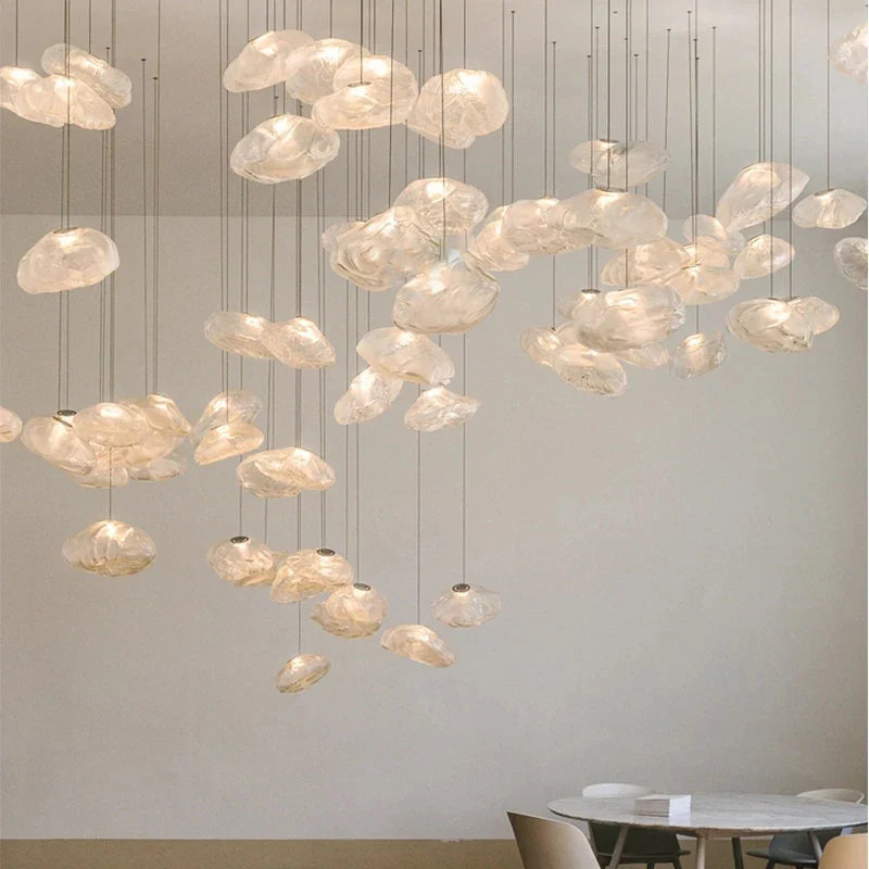 Nostalgia glow glass cloud pendant lamp