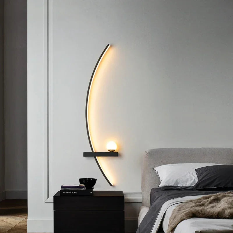 LumaArc modern wall lamp with LED accent