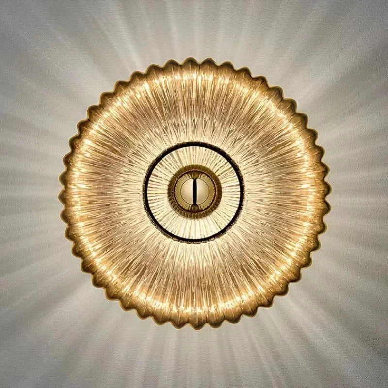 Wall lamp in clear glass design