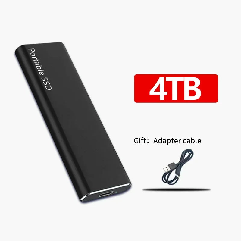 Fast External SSD Hard Drive Modern Compact Portable Storage