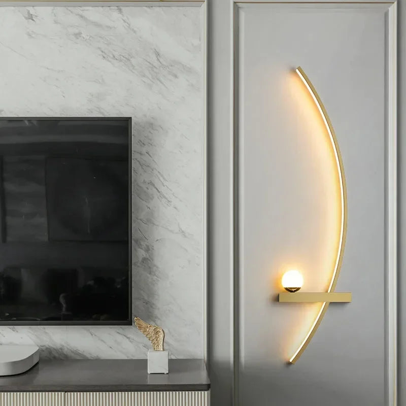 LumaArc modern wall lamp with LED accent