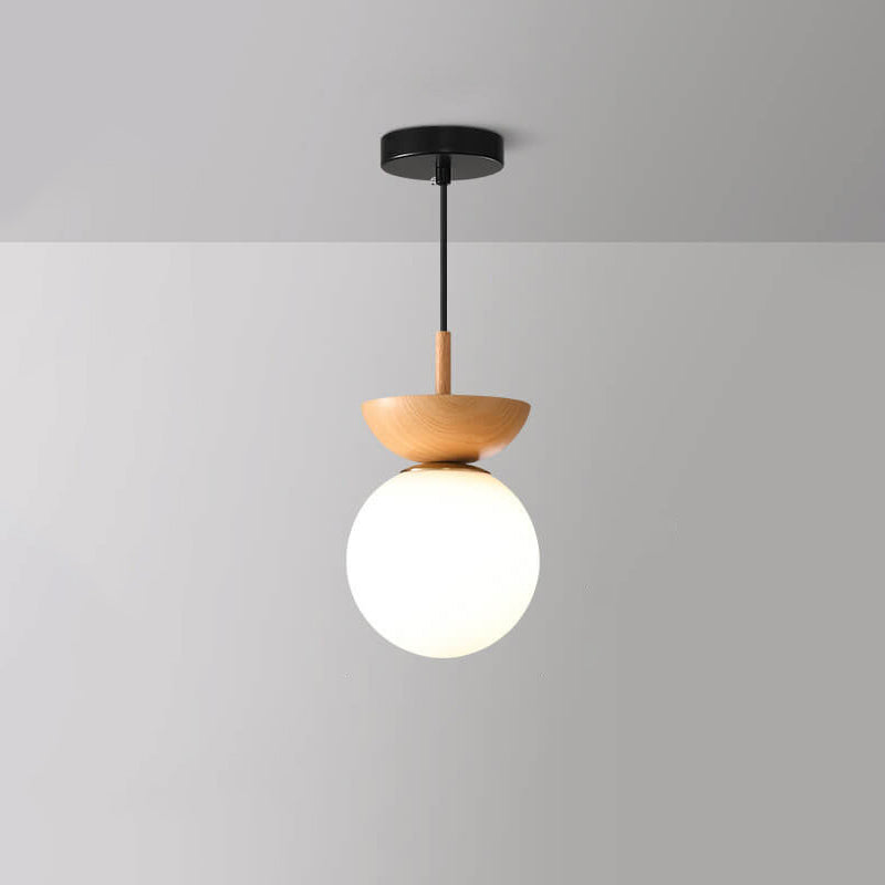 Japanese Style Ceiling Light Modern LED Pendant Light with 3 Color Modes