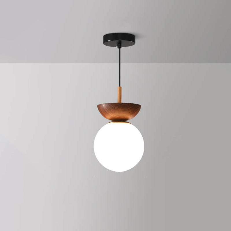 Japanese Style Ceiling Light Modern LED Pendant Light with 3 Color Modes
