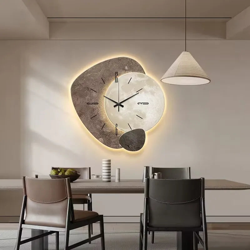 Nordklok Moderne Skandinavische Holzwanduhr