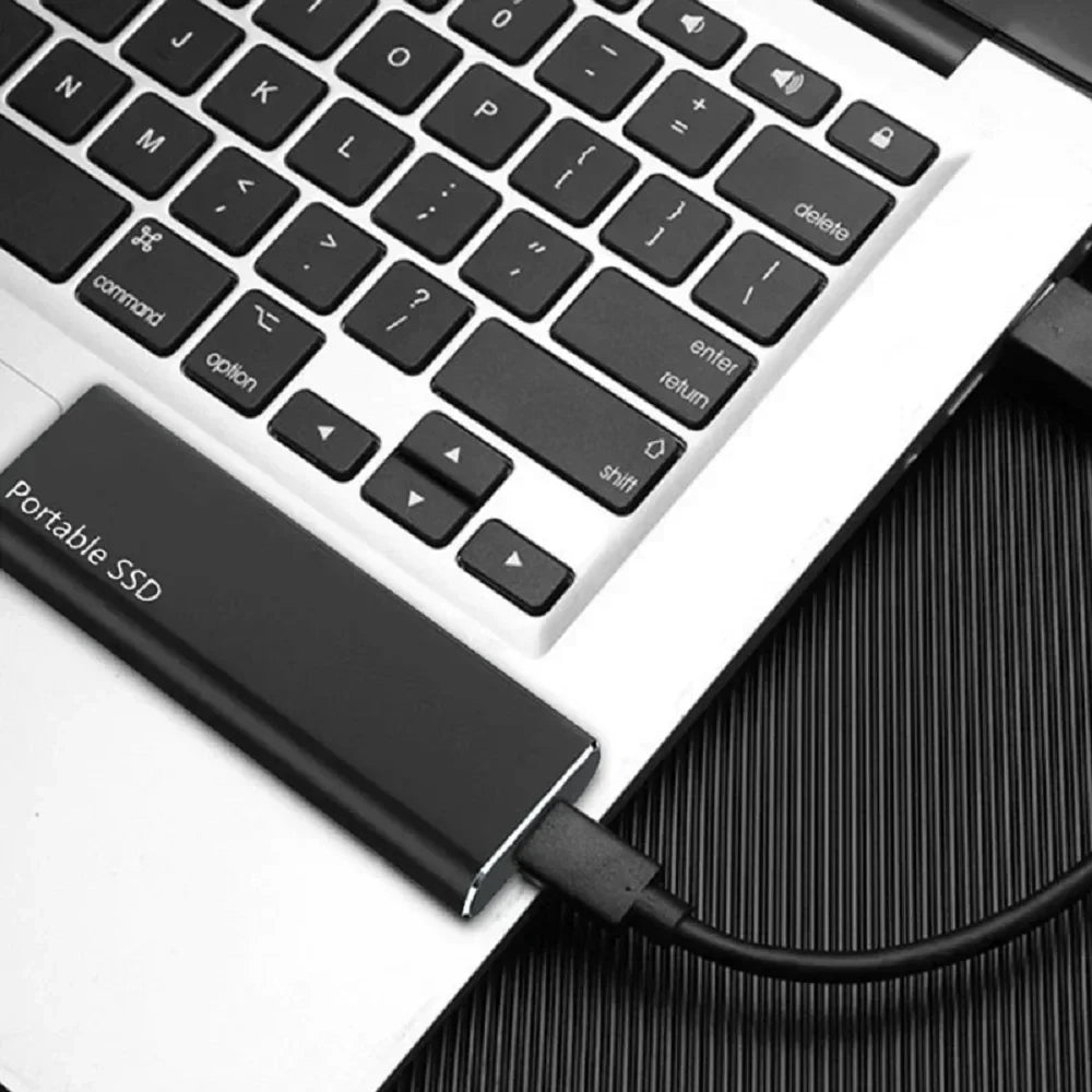 Fast External SSD Hard Drive Modern Compact Portable Storage