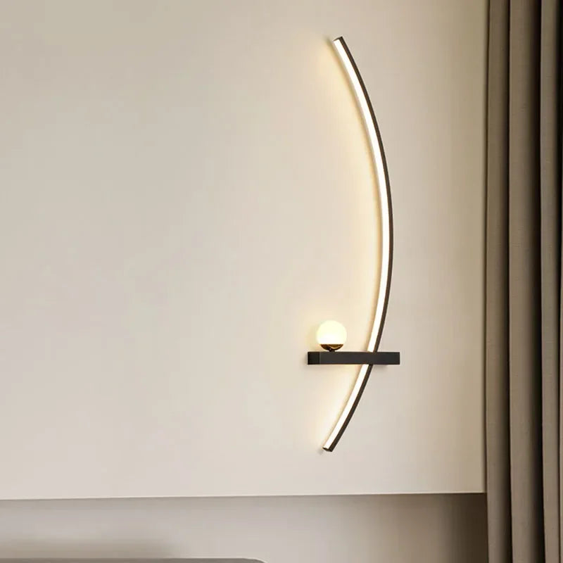 LumaArc modern wall lamp with LED accent