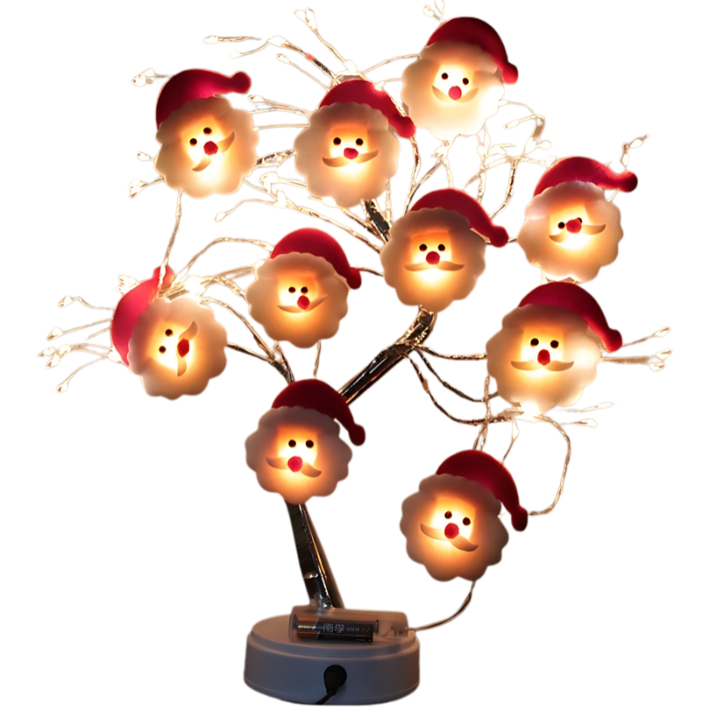 Snowman Holiday LED Tree Garland Lights for Cozy Festive Home Decor Glow