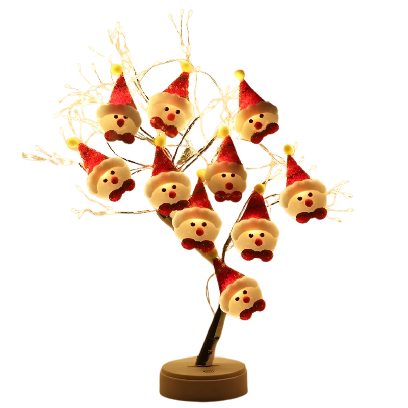 Snowman Holiday LED Tree Garland Lights for Cozy Festive Home Decor Glow