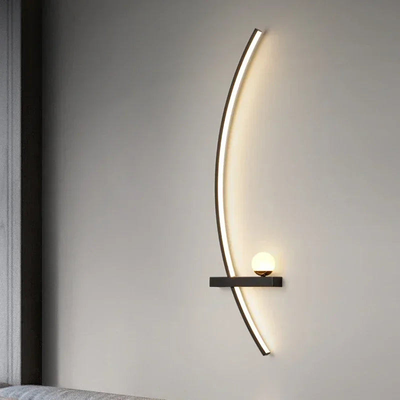 LumaArc modern wall lamp with LED accent
