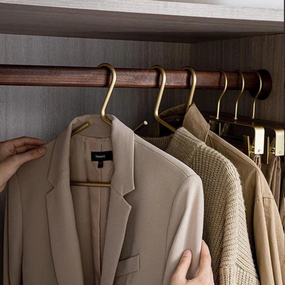 5-Piece Non-Slip Clothes Hanger Set Elegant Closet Organizer