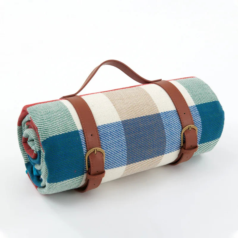 Outdoor Plaid Picnic Blanket Moisture-Protected Foldable Mat