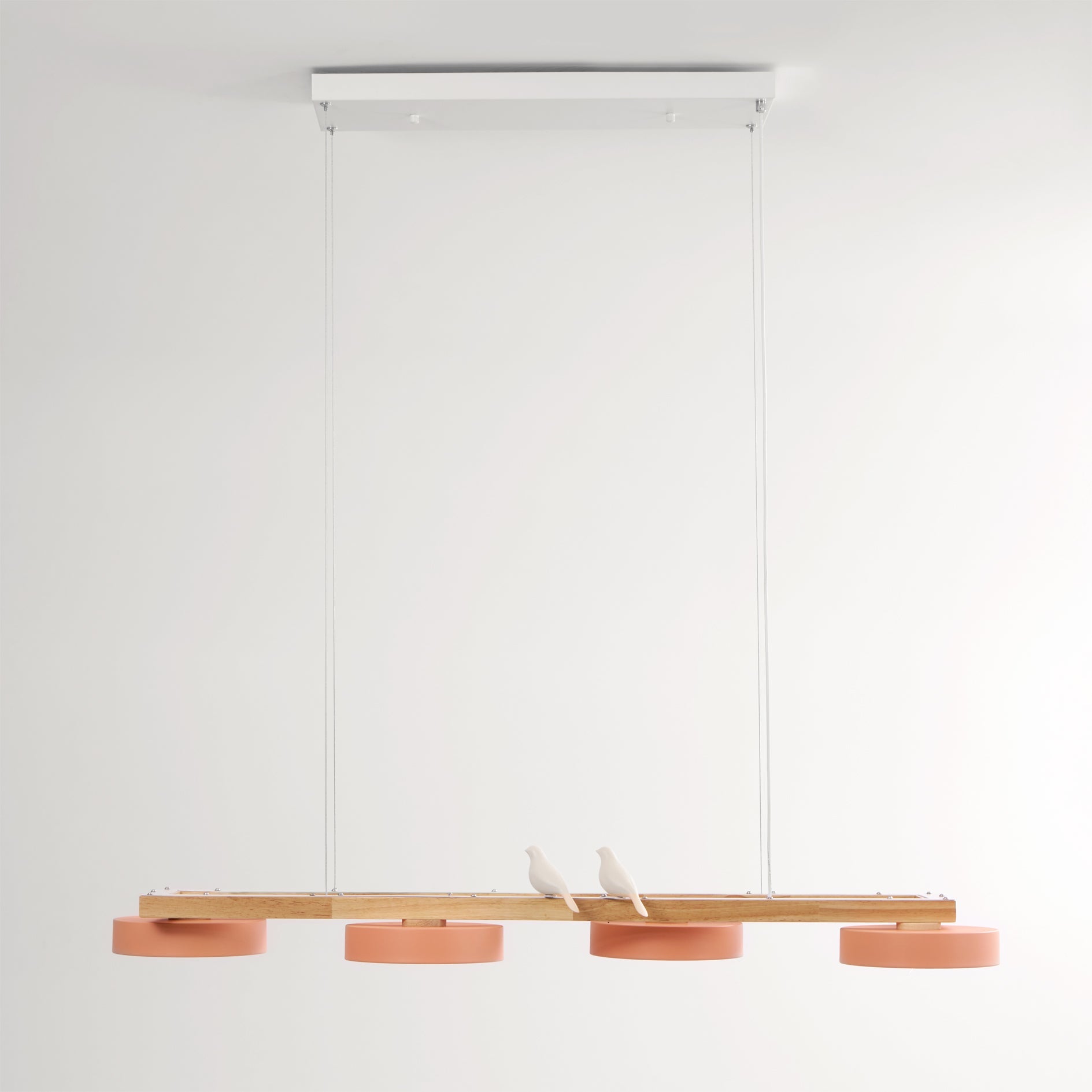 Wooden LED Pendant Light – Modern Long Ceiling Light Fixture