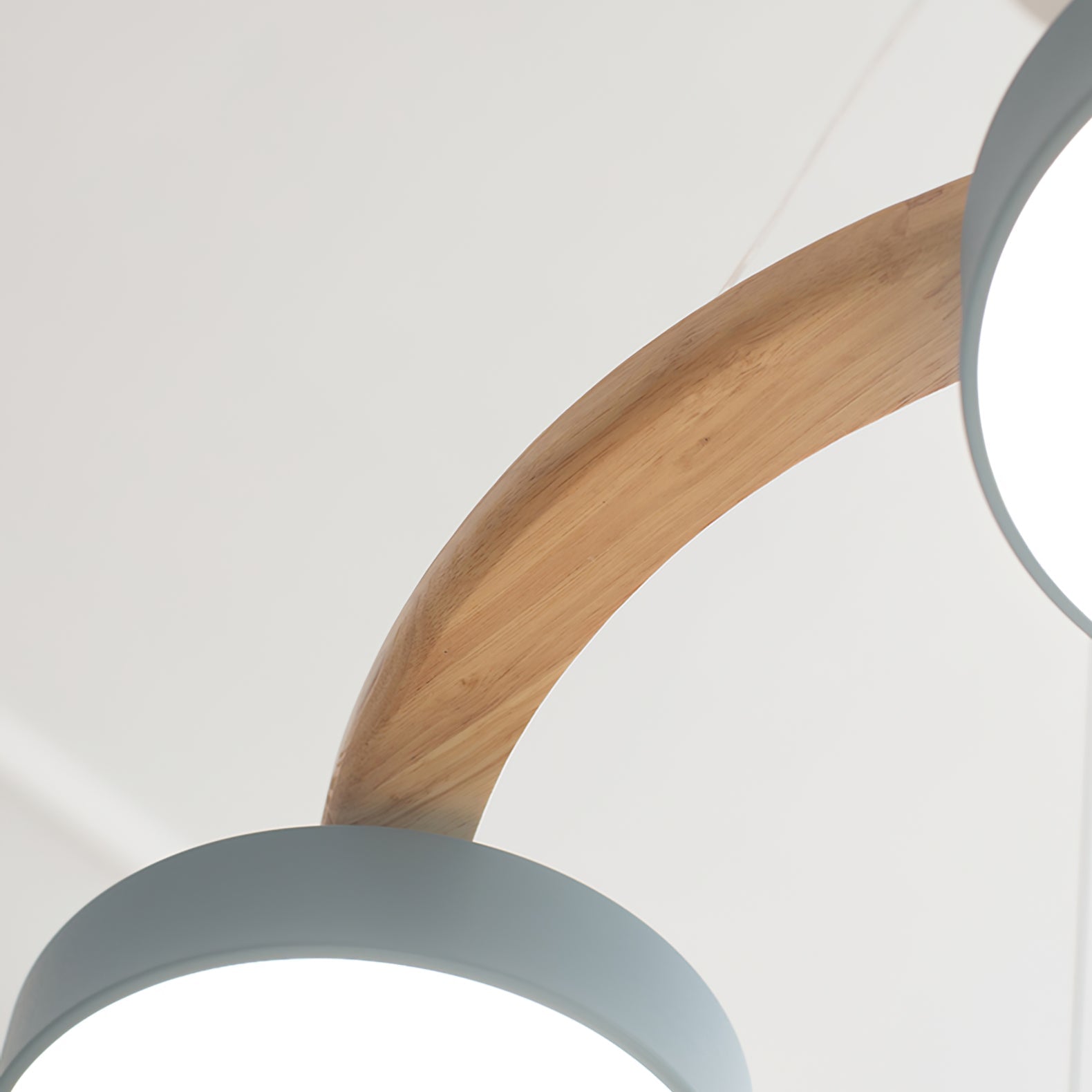 Nature-Inspired Bird Chandelier Round Wooden Frame with LED